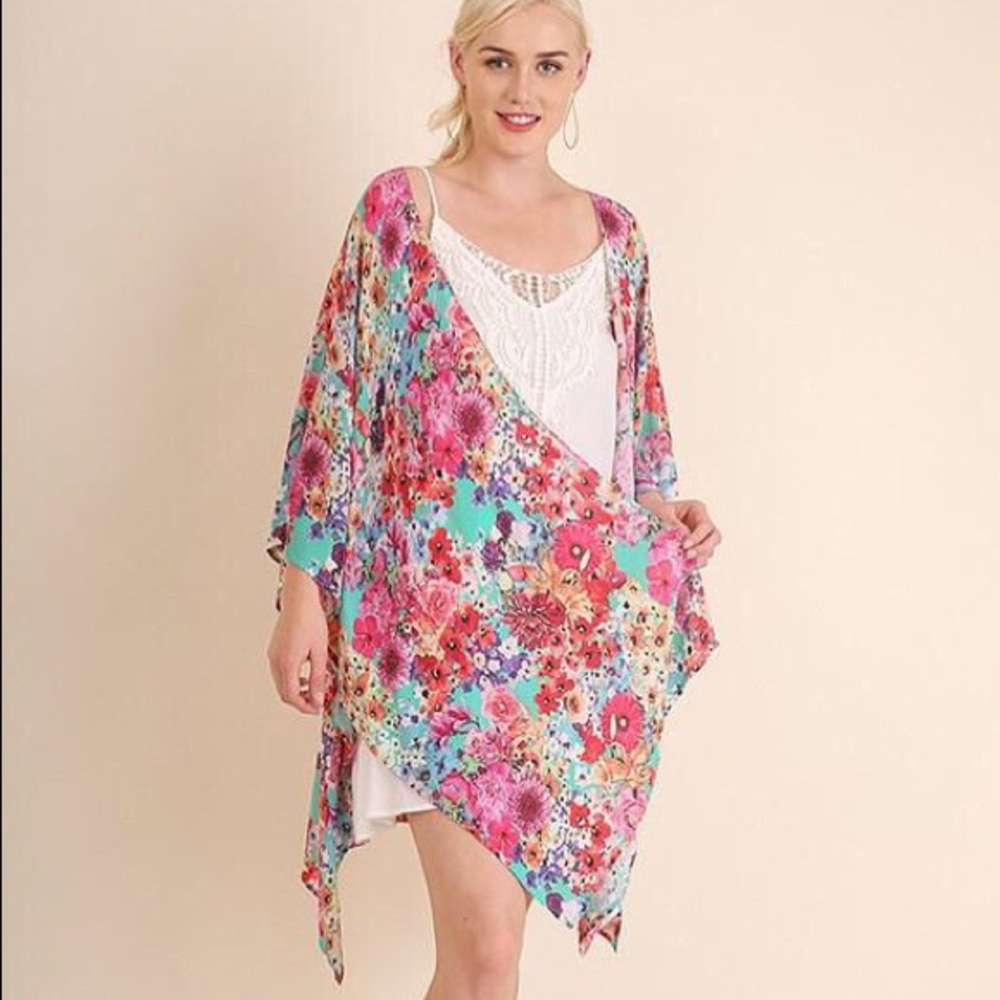 Minty Fresh Floral Kimono
